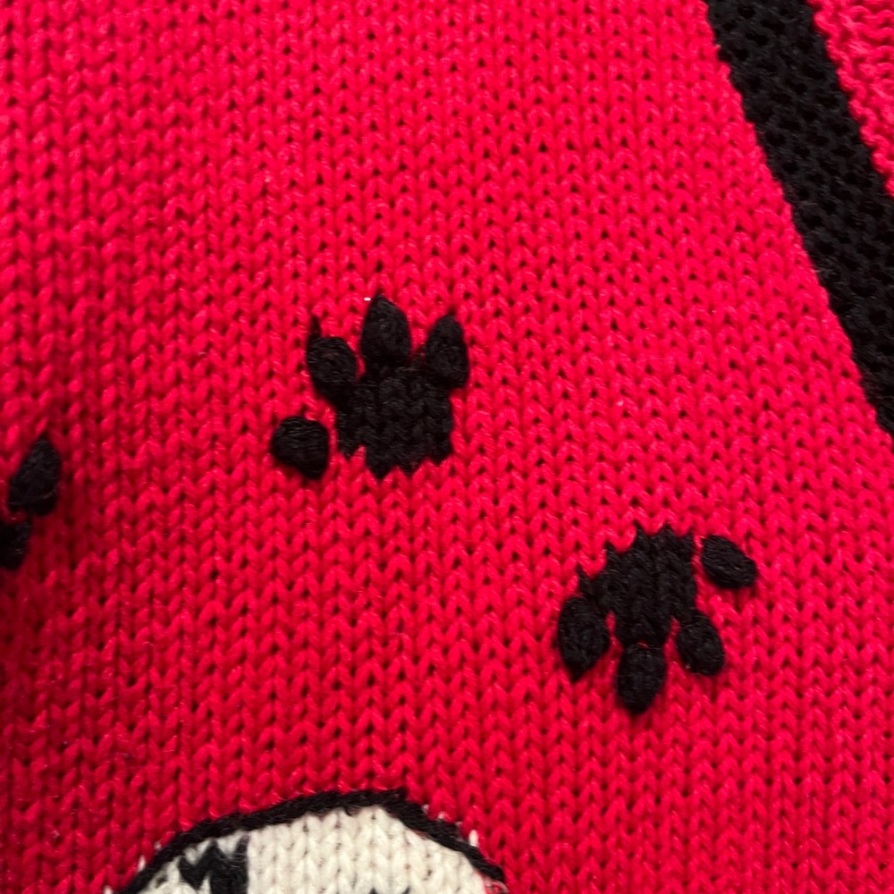 Vintage Red and Black Dalmatian Women's cardigan Sweater. Absolutely adorable! - Picture 6 of 13